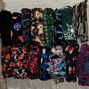 LuLaRoe OS Women's Leggings Assorted Colors and Patterns - 15 pairs